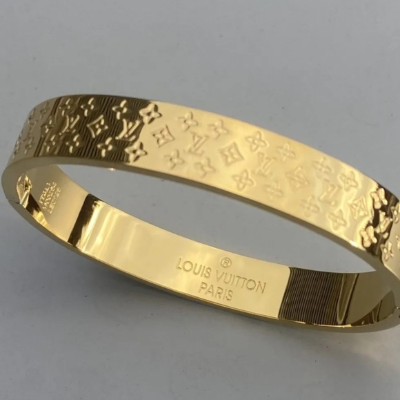LV GOLD CUFF NANOGRAM BANGLE BRACELET✨️ - Picture 2 of 14